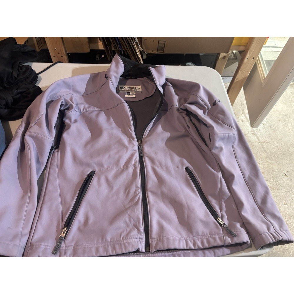 Columbia Vertex Purple Full Zip Jacket Women's L Interchange Core Work Winter
